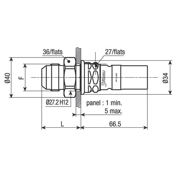 COUPLEUR RAPIDE DH12 PASSE CLOISON ALU JOINT VITON