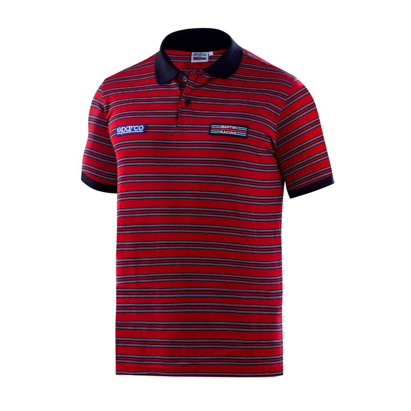 Polo rayé SPARCO MARTINI RACING Sportline rouge Homme