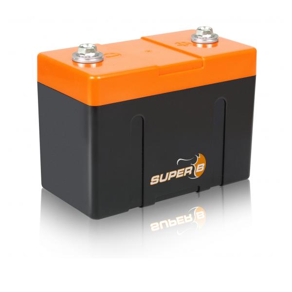 Batterie SUPER B au Lithium-Ion 5.2 A/h démarrage 300 A dimensions 114 x 81.25 x 62 mm