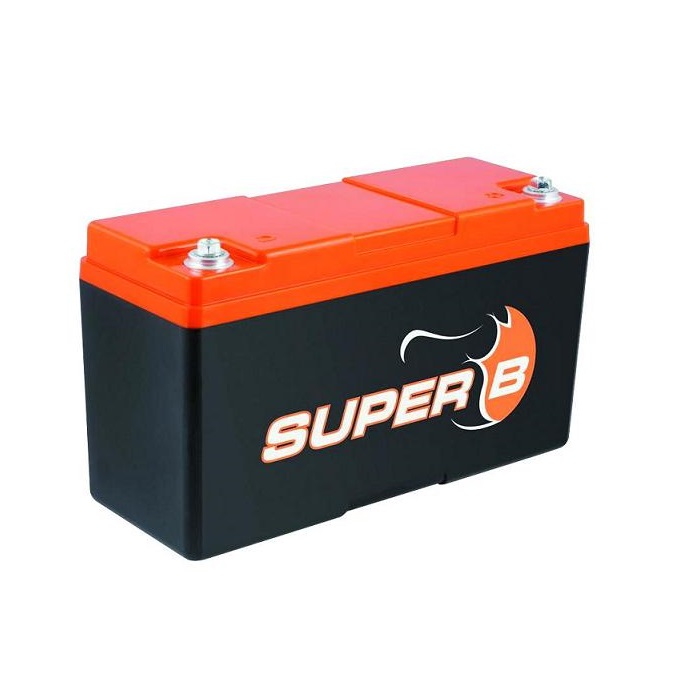 Batterie SUPER B au Lithium Fer Phosphate 20 Ah démarrage 1 200 A dimensions extrêmes 250 x 97 x 156 mm