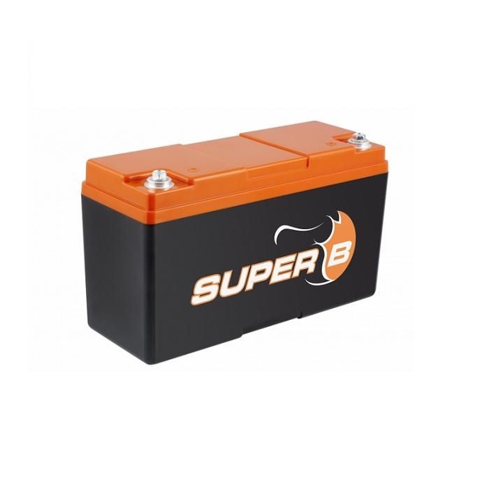 Batterie SUPER B au Lithium Fer Phosphate 23 Ah démarrage 1 500 A dimensions 250 x 97 x 156 mm