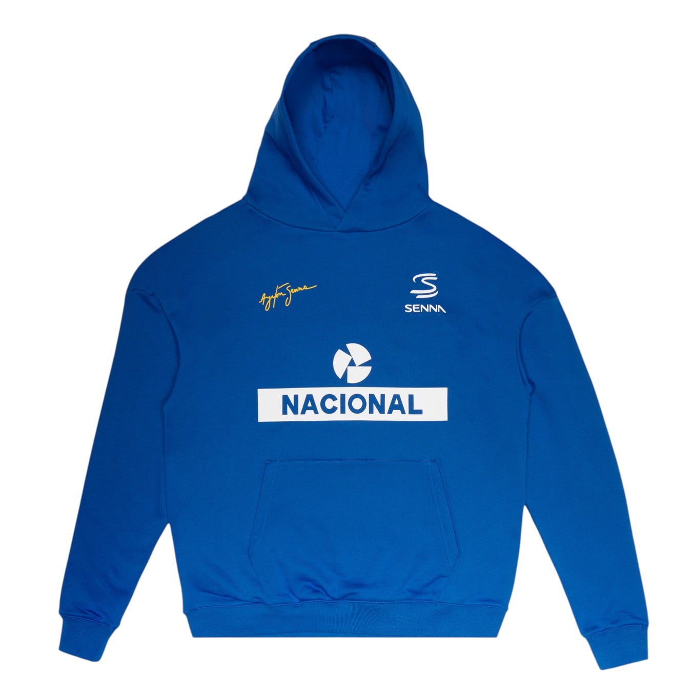 Sweat à Capuche Ayrton Senna Nacional Bleu