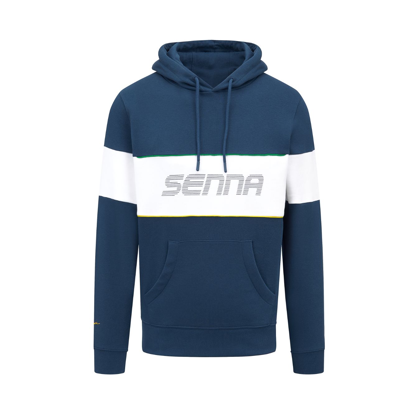 Sweat à capuche AYRTON SENNA race bleu pour homme