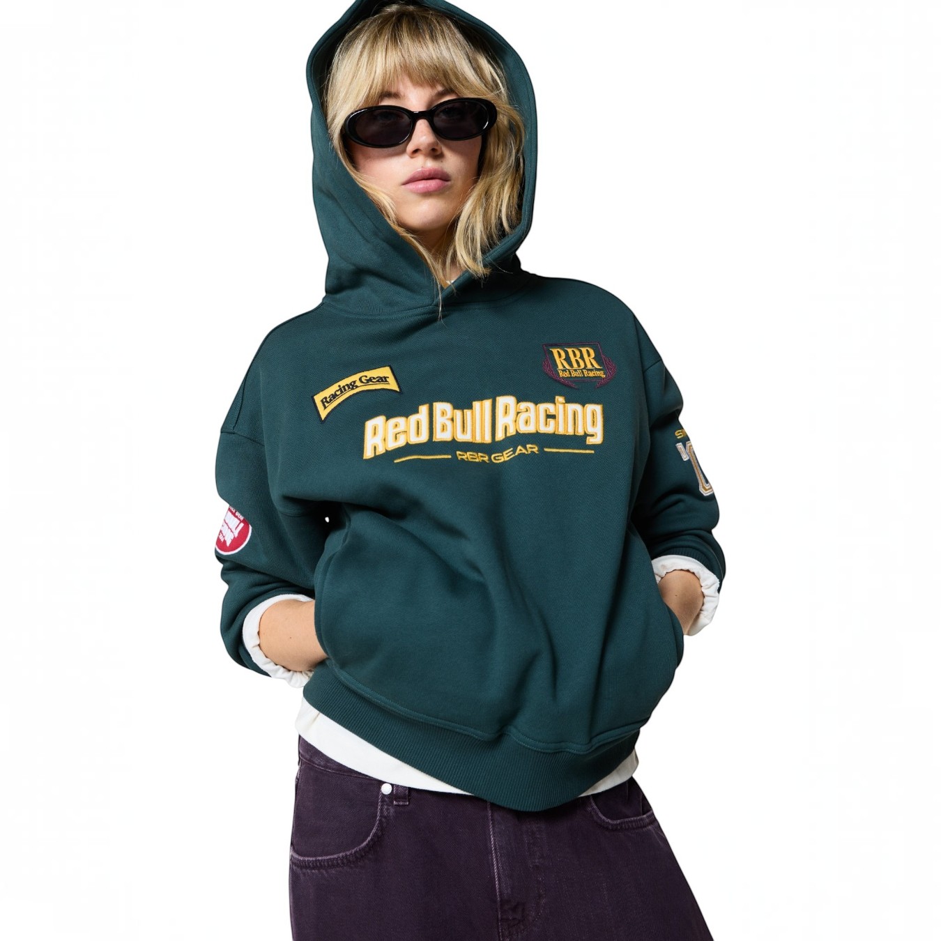Sweat à Capuche Femme Red Bull X Pepe Jeans Gear Vert