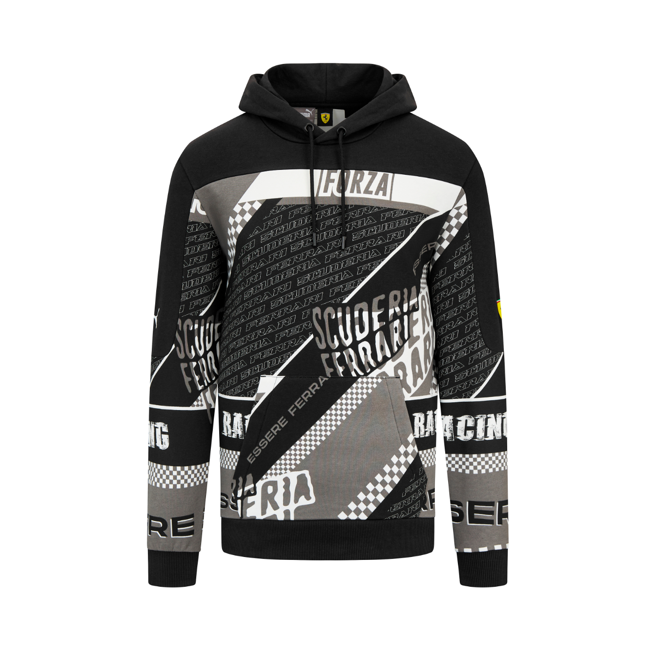 sweat à capuche FERRARI Graphique noir pour homme