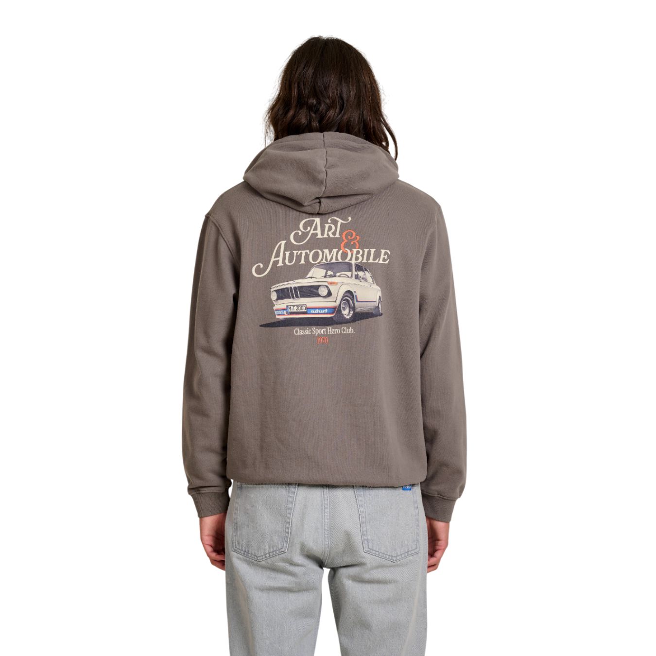 Sweat à Capuche Hero 7 Anas Gris Ciment Homme