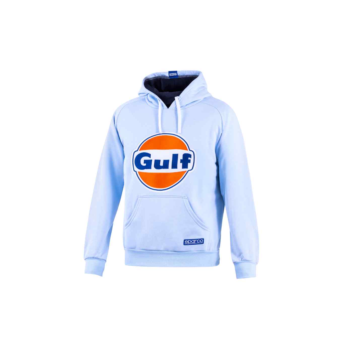 Sweat a Capuche LOGO SPARCO X GULF Bleu Ciel