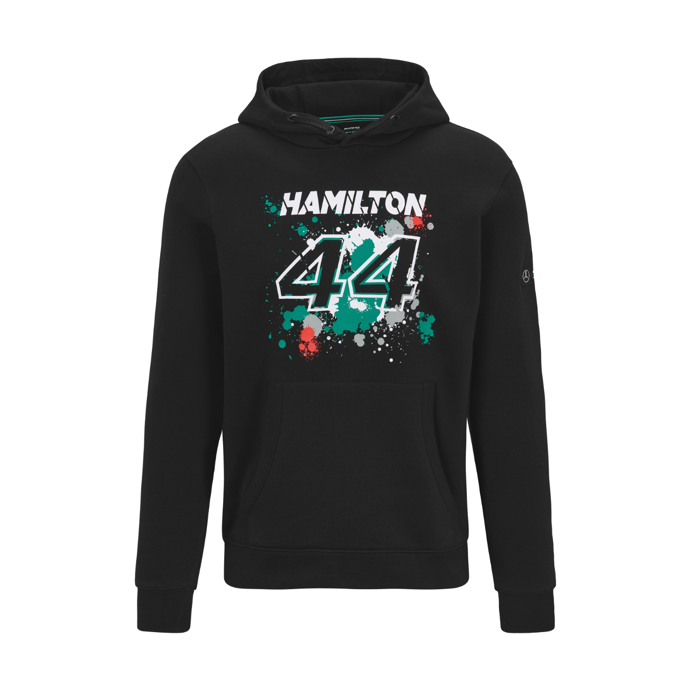 Sweat à capuche MERCEDES AMG Lewis Hamilton 44 noir pour homme