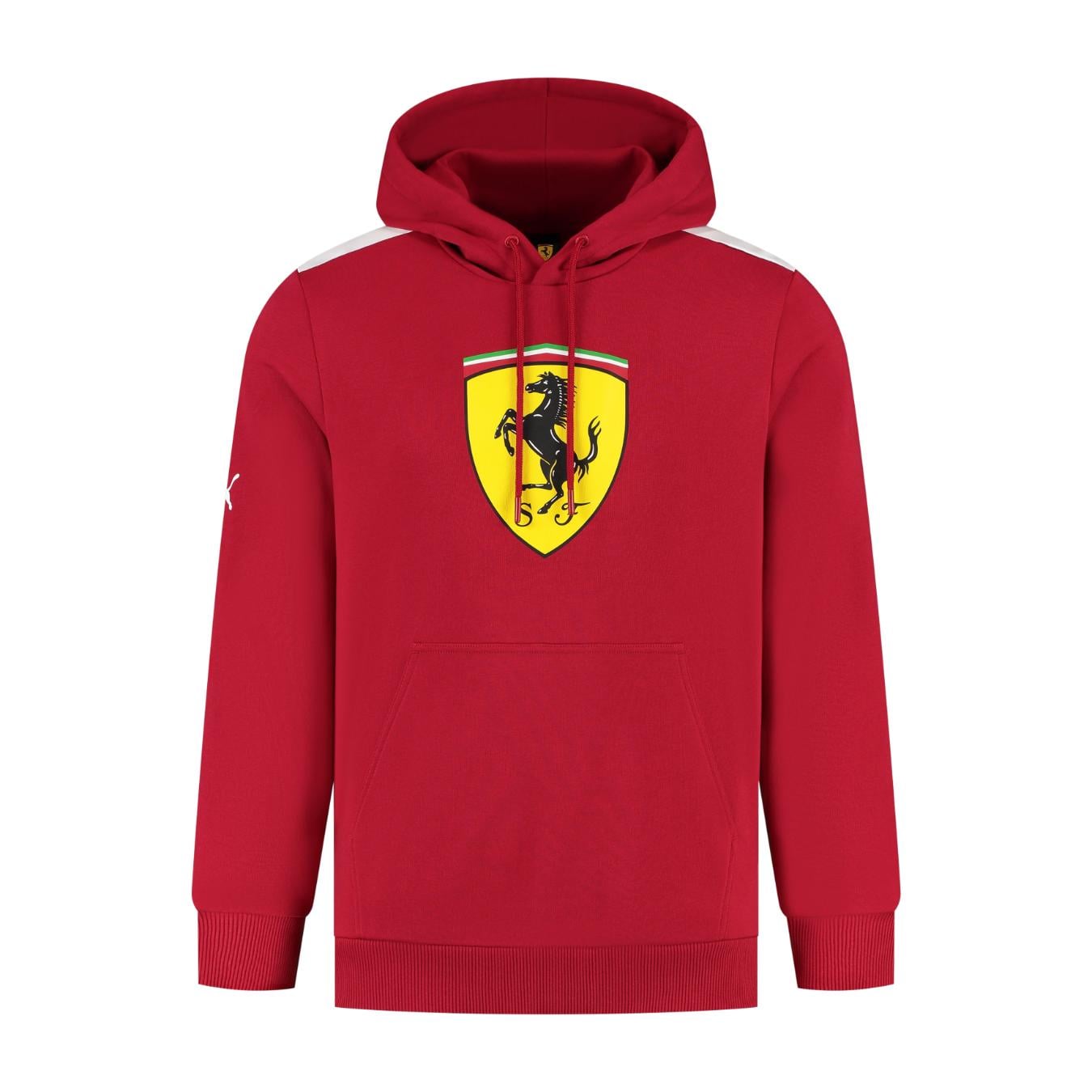Sweat à Capuche Scuderia Ferrari Large Shield Dark Cherry Homme