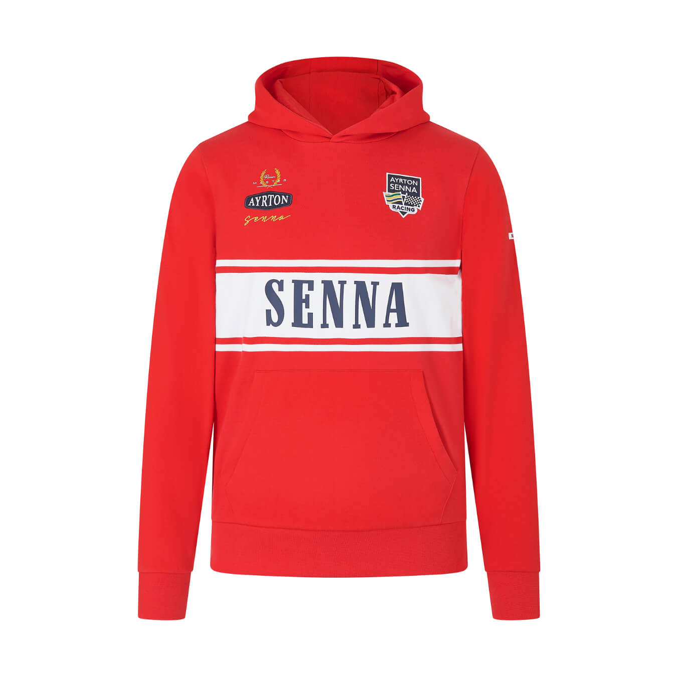 Sweat Capuche AYRTON SENNA Legacy Rouge pour Homme SEN24_SWH_LEG