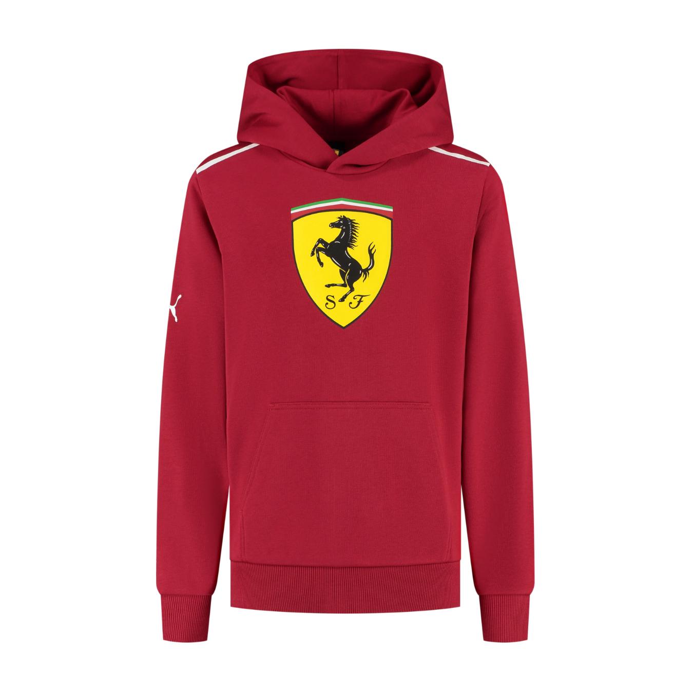 Sweat Capuche Scuderia Ferrari Large Shield K Dark Cherry Enfant