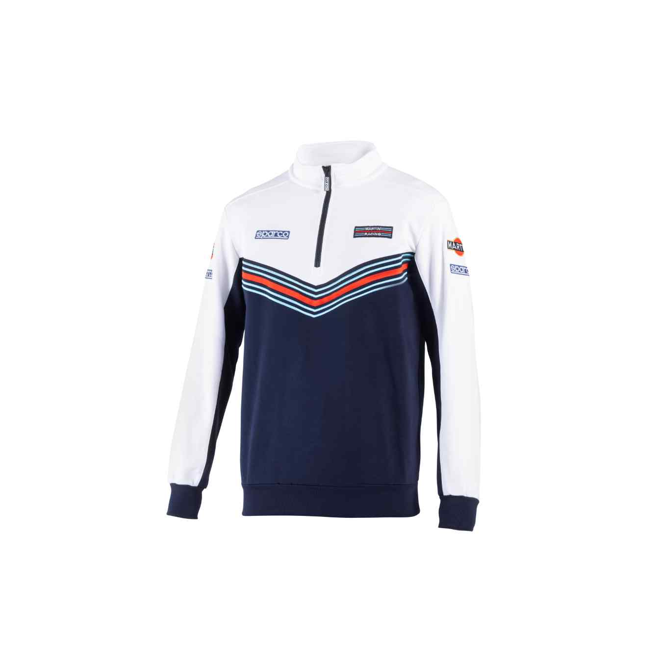 Sweat Demi Zip MARTINI RACING Bleu Marine Blanc