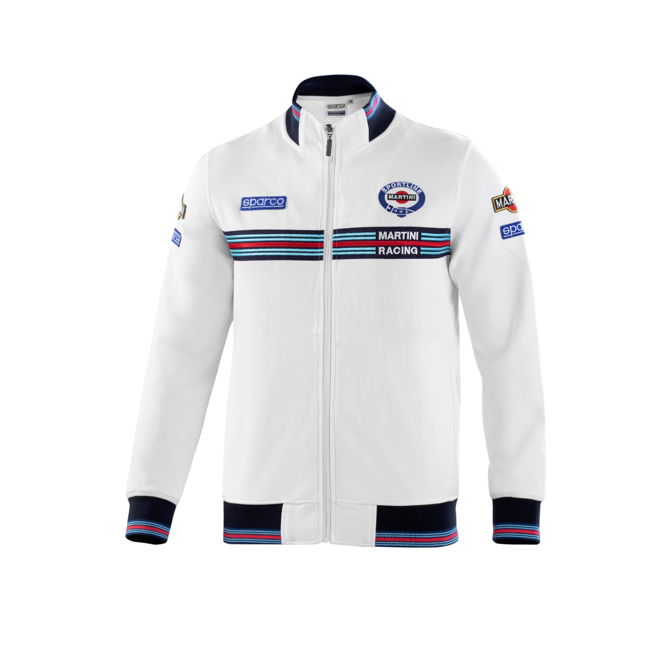 Sweat zippé SPARCO MARTINI RACING blanc pour homme