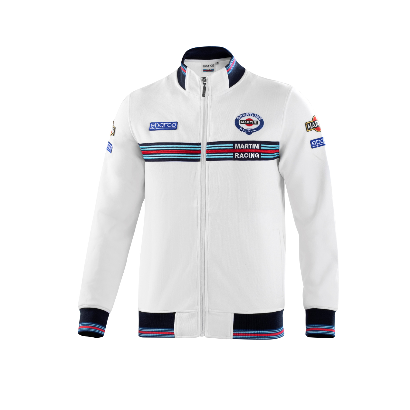 Sweat zippé SPARCO MARTINI RACING blanc pour homme