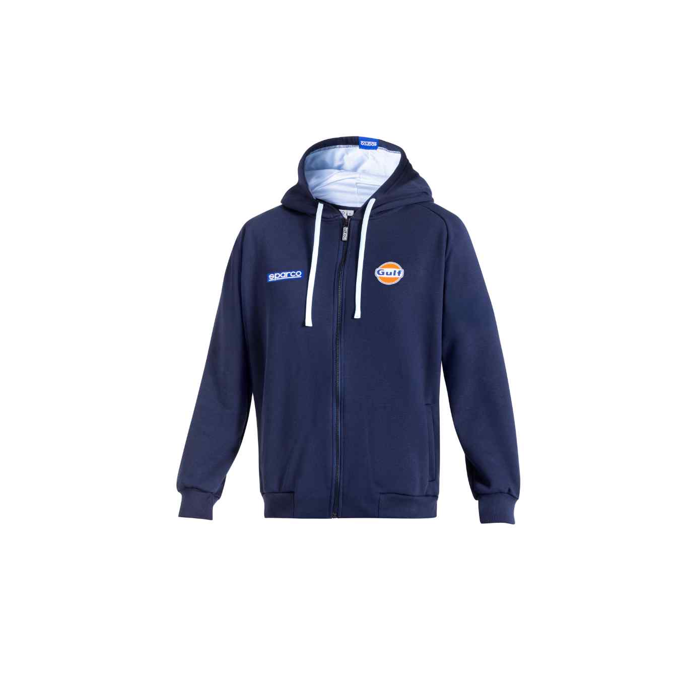 Sweatshirt a Capuche Zippe SPARCO X GULF Bleu Marine