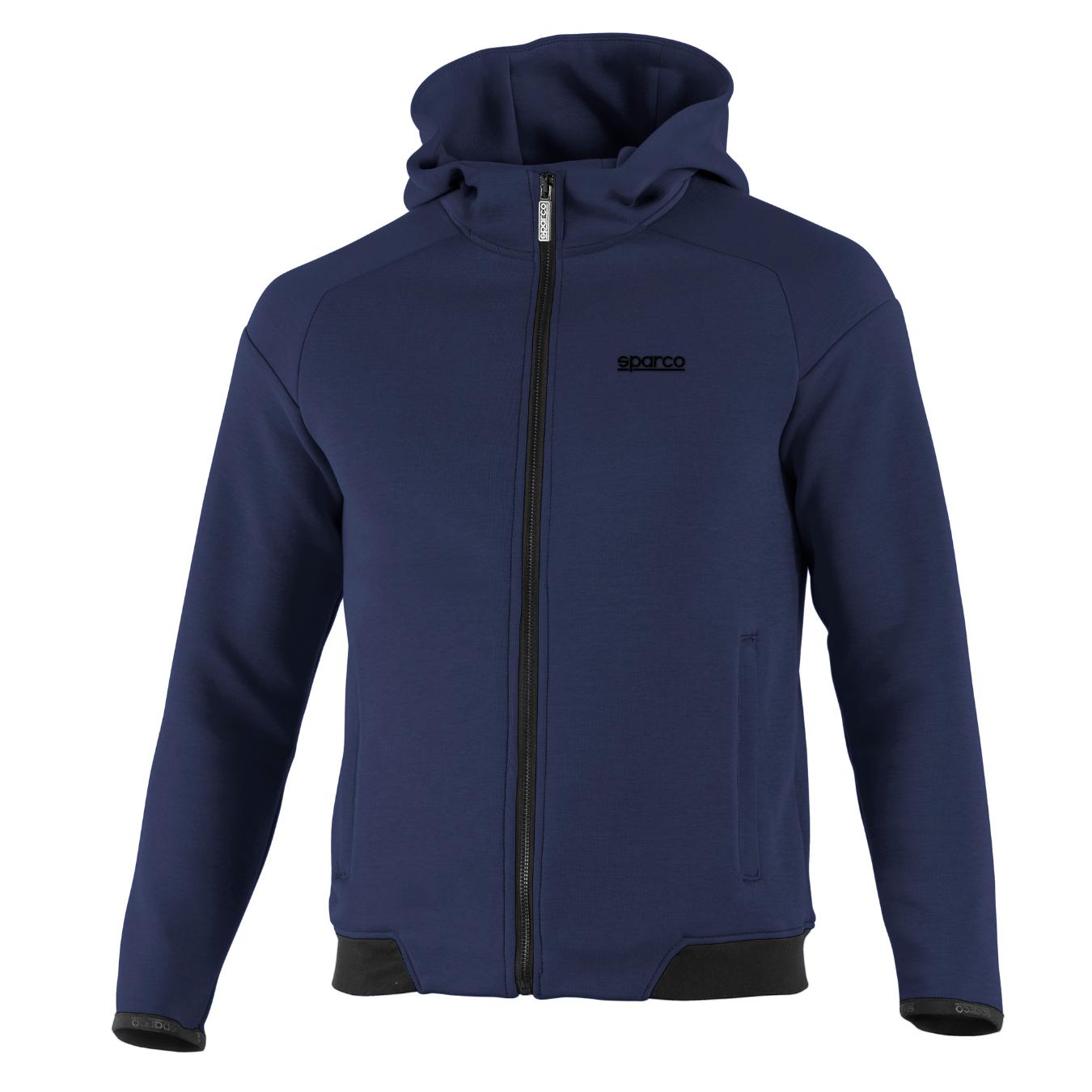 Sweatshirt Zippe Capuche SPARCO Bleu Marine