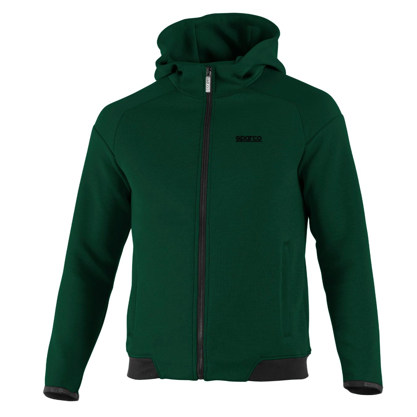 Sweatshirt Zippe Capuche SPARCO Vert foncé