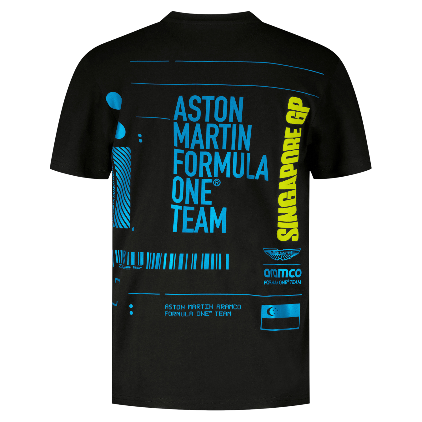 T-Shirt Aston Martin Edition Spéciale Grand Prix de Formule 1 - Singapour Noir