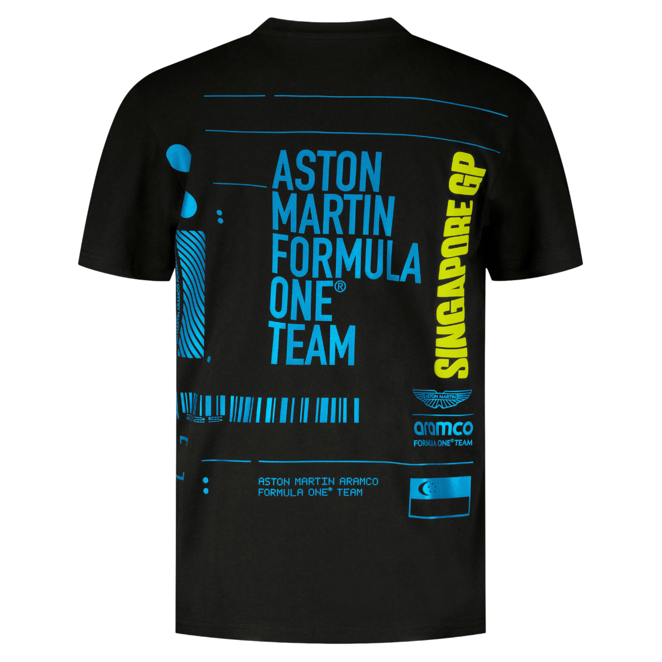 T-Shirt Aston Martin Edition Spéciale Grand Prix de Formule 1 - Singapour Noir
