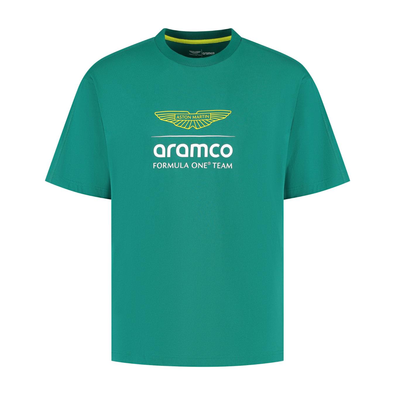 T-Shirt Aston Martin F1 Large Logo Green Homme