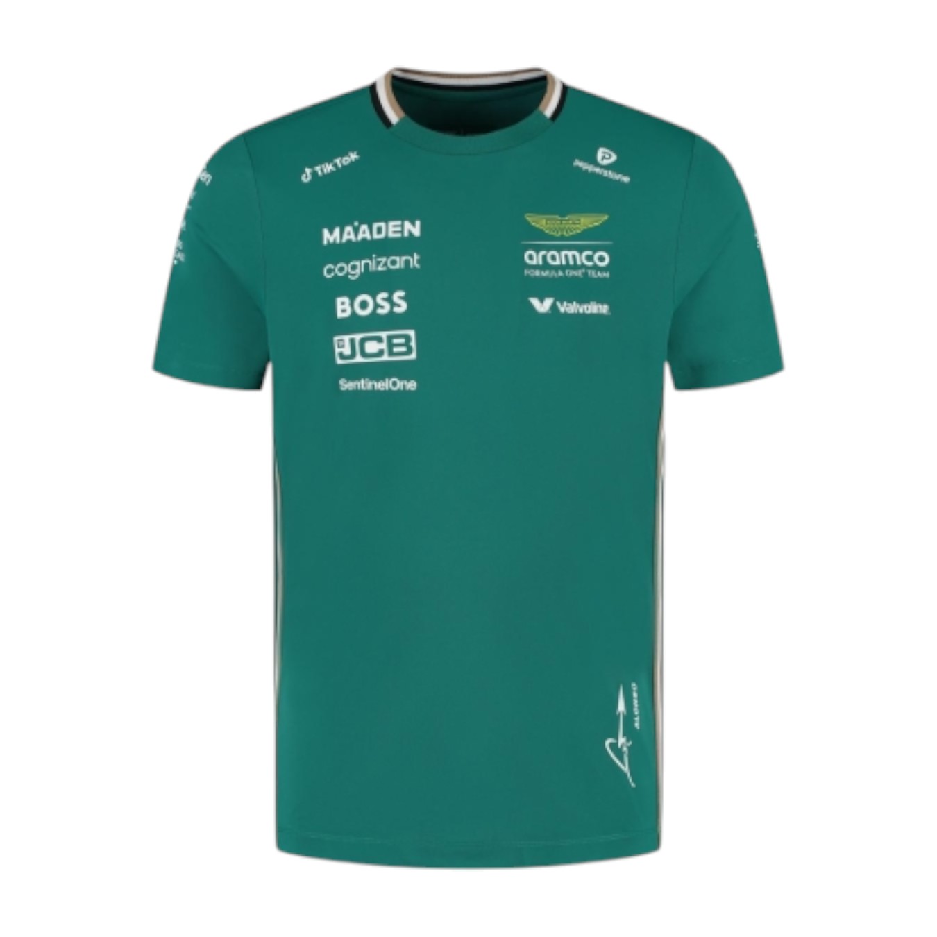 T-Shirt Aston Martin Fernando Alonso Team Tee Green Homme