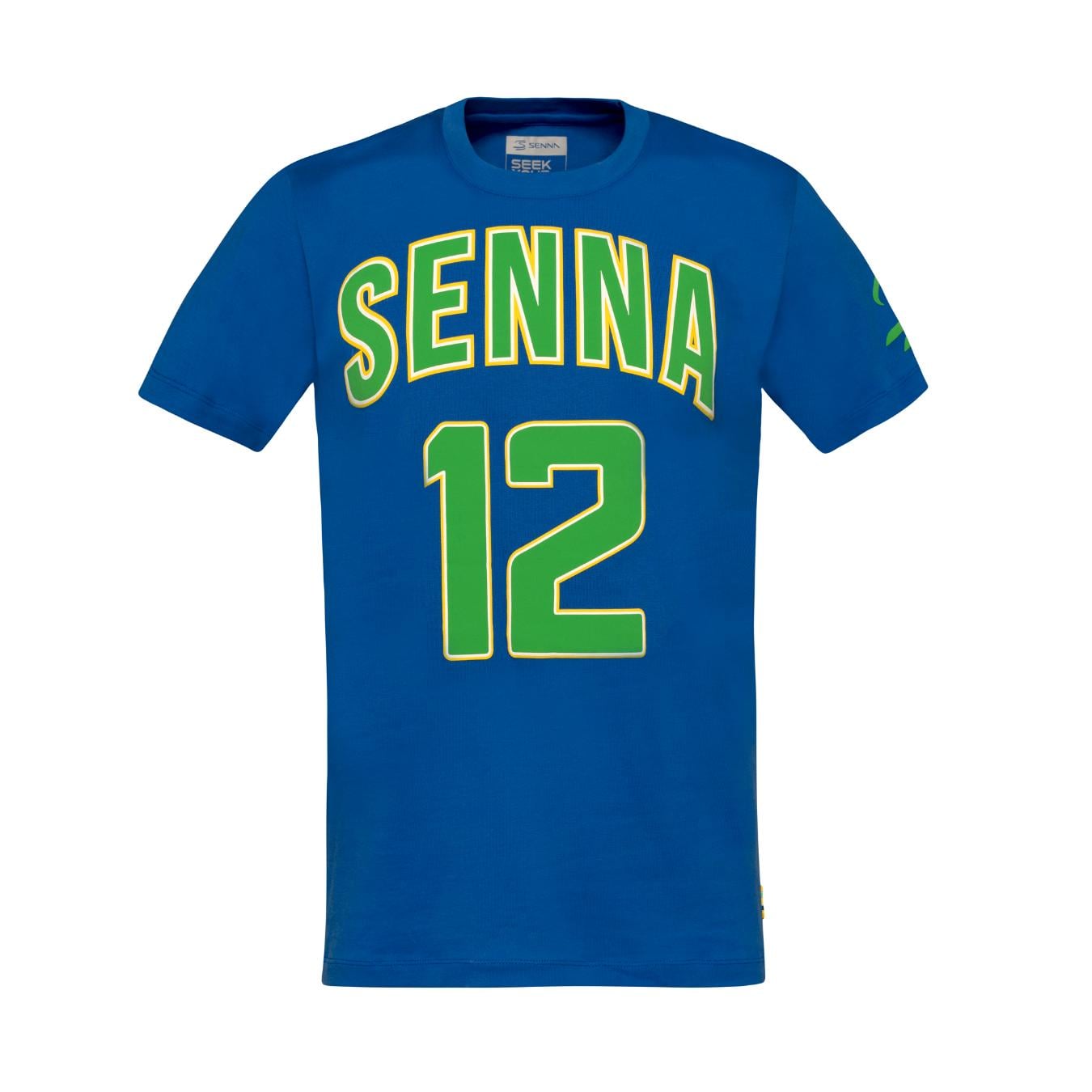 T-Shirt Ayrton Senna Collegiate de couleur bleu pour homme
