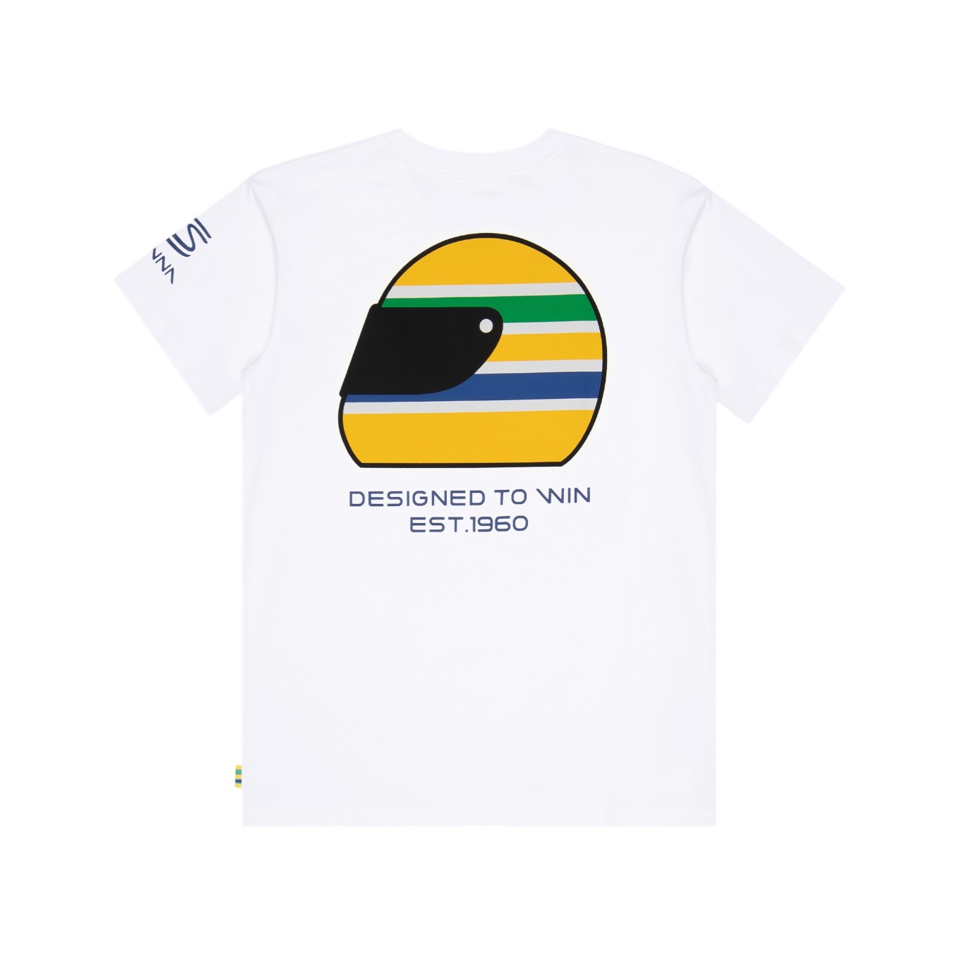 T-Shirt Ayrton Senna Helmet Blanc