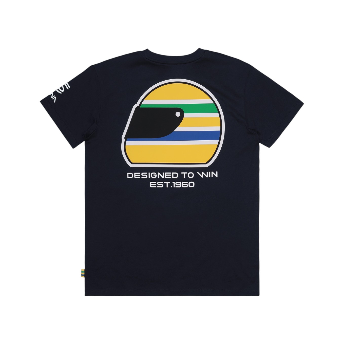 T-Shirt Ayrton Senna Helmet Bleu Marine