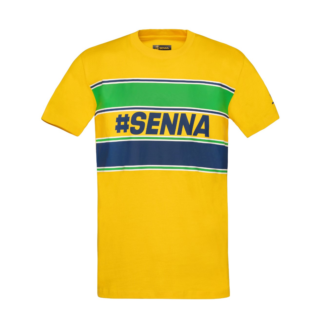 T-Shirt Ayrton Senna Jaune Homme