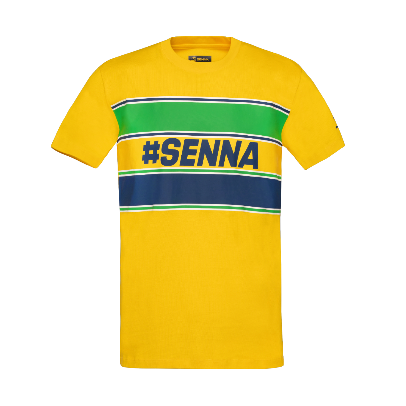 T-Shirt Ayrton Senna Jaune Homme