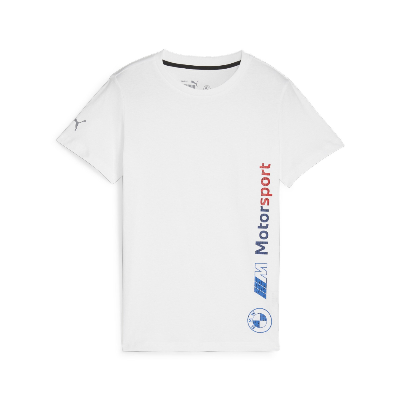 T-Shirt BMW MOTORSPORT Puma Logo Blanc pour Enfant PUM24_TSE_WHI