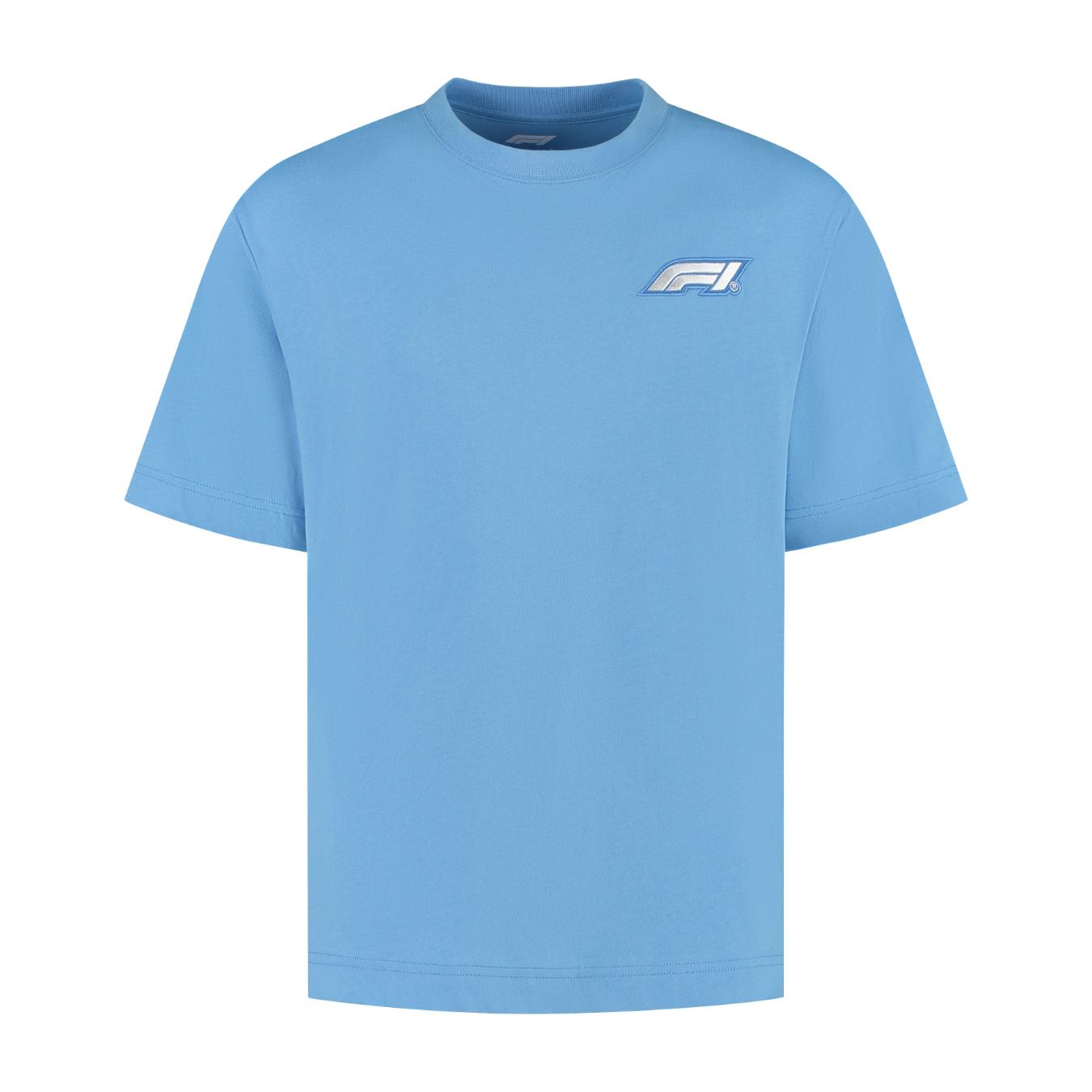 T-Shirt Formula 1 F1 Heritage Logo Bleu Homme