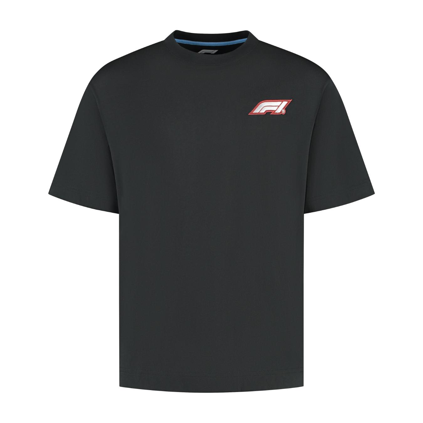 T-Shirt Formula 1 F1 Heritage Logo Noir Homme