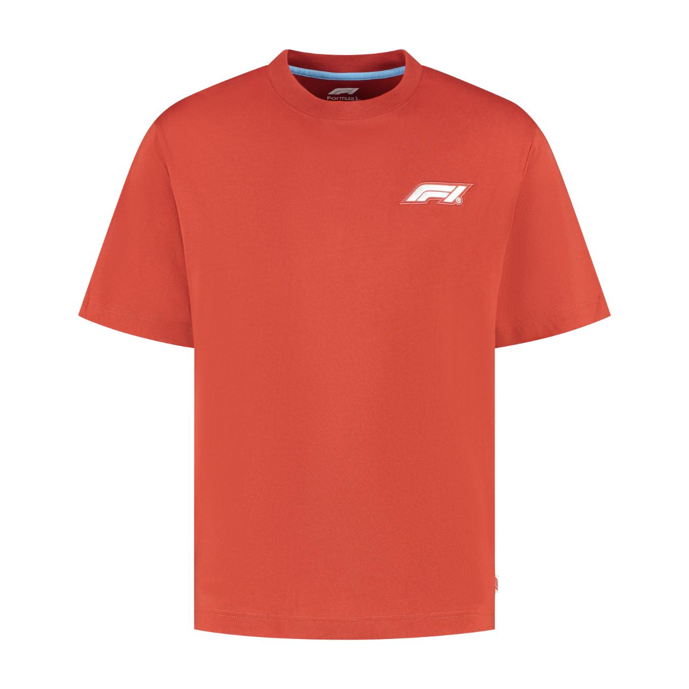 T-Shirt Formula 1 F1 Heritage Logo Rouge Homme