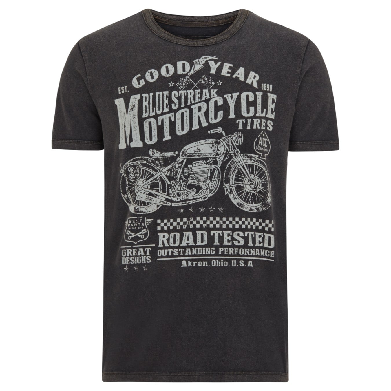 T-Shirt Goodyear Shelburn Washed Noir Homme