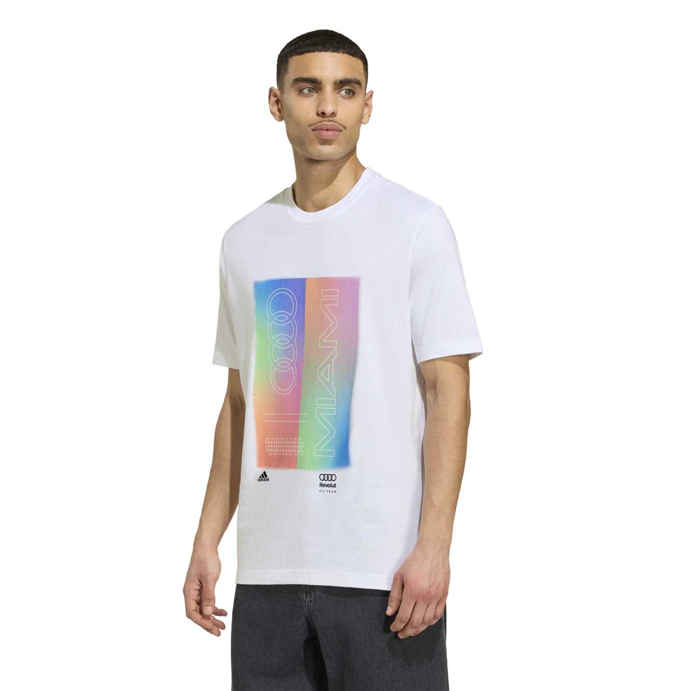 T-shirt Graphique Audi F1 Grand Prix Miami Blanc