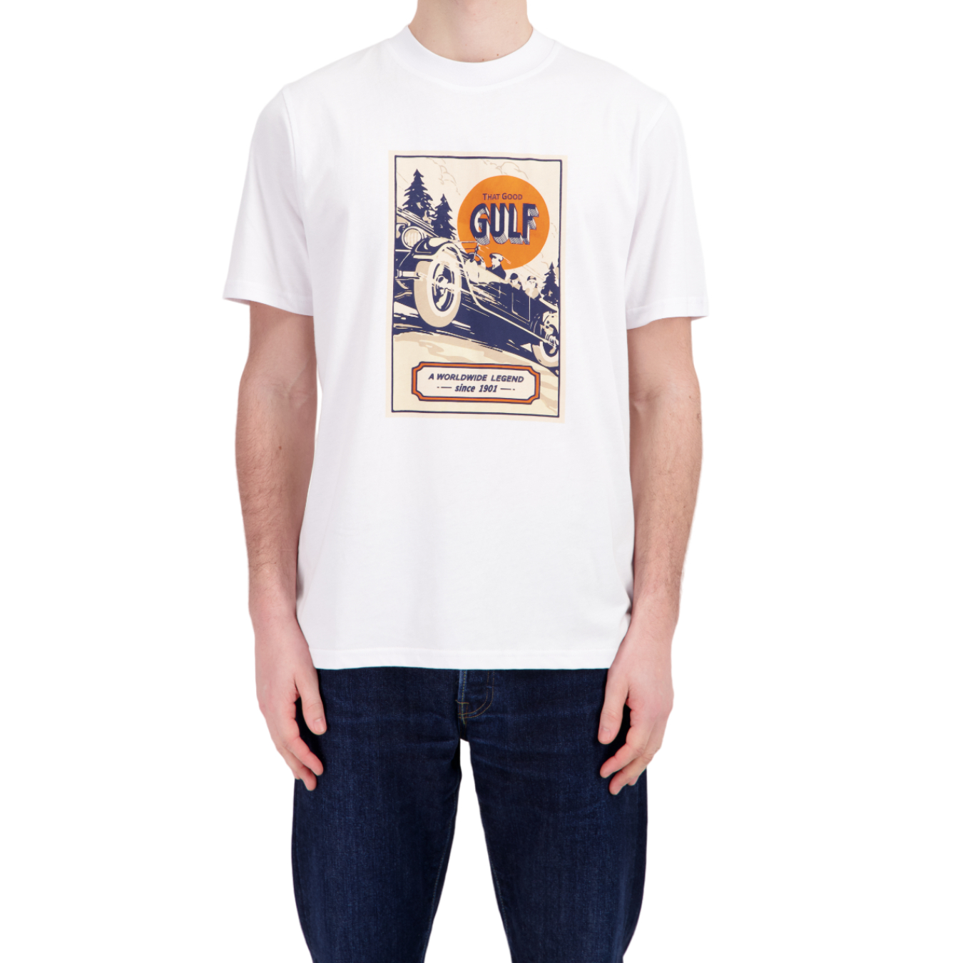 T-Shirt Gulf Poster Classic Blanc Homme
