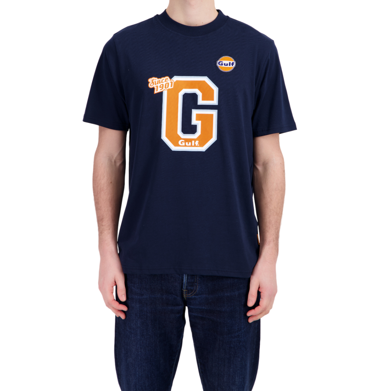 T-Shirt Gulf Varsity Bleu Marine Homme