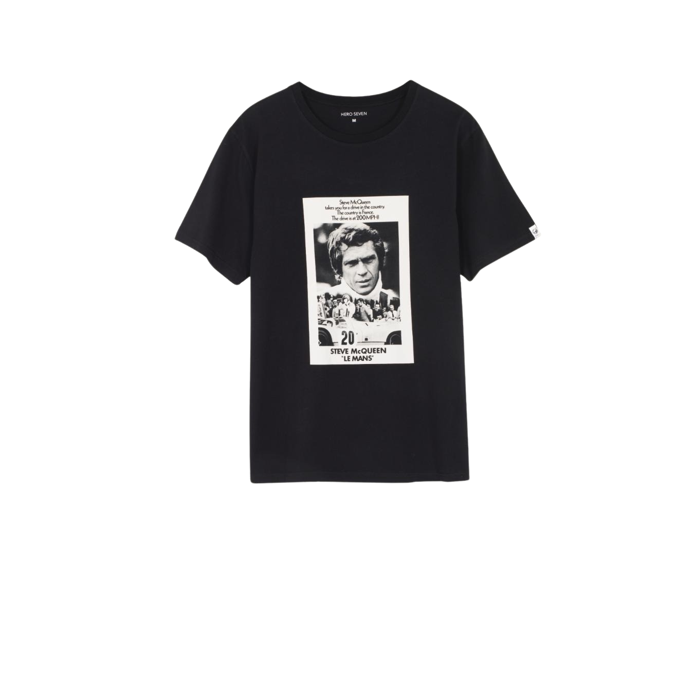 T-Shirt Hero Seven Newspaper Noir Homme