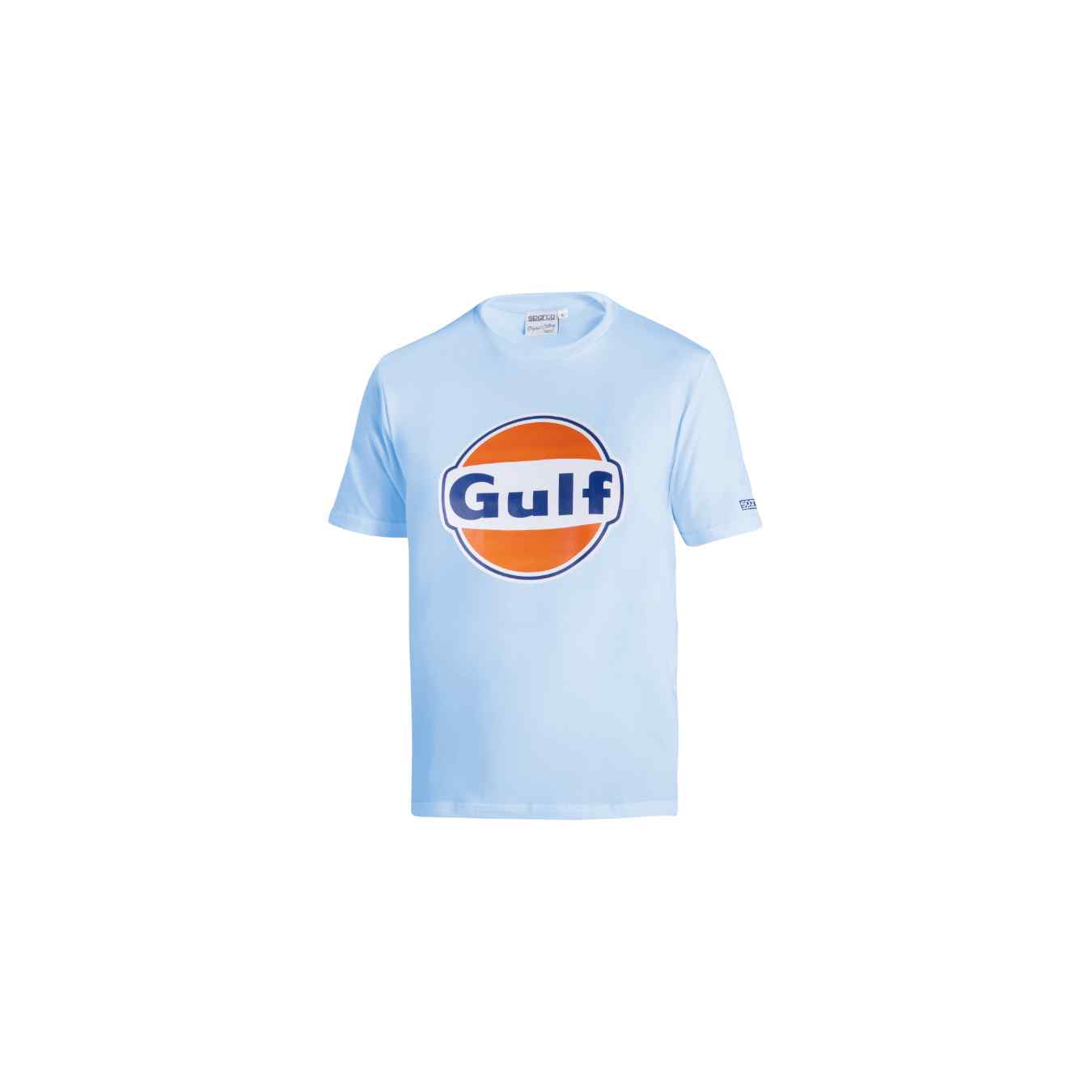 T Shirt LOGO SPARCO X GULF Bleu Ciel