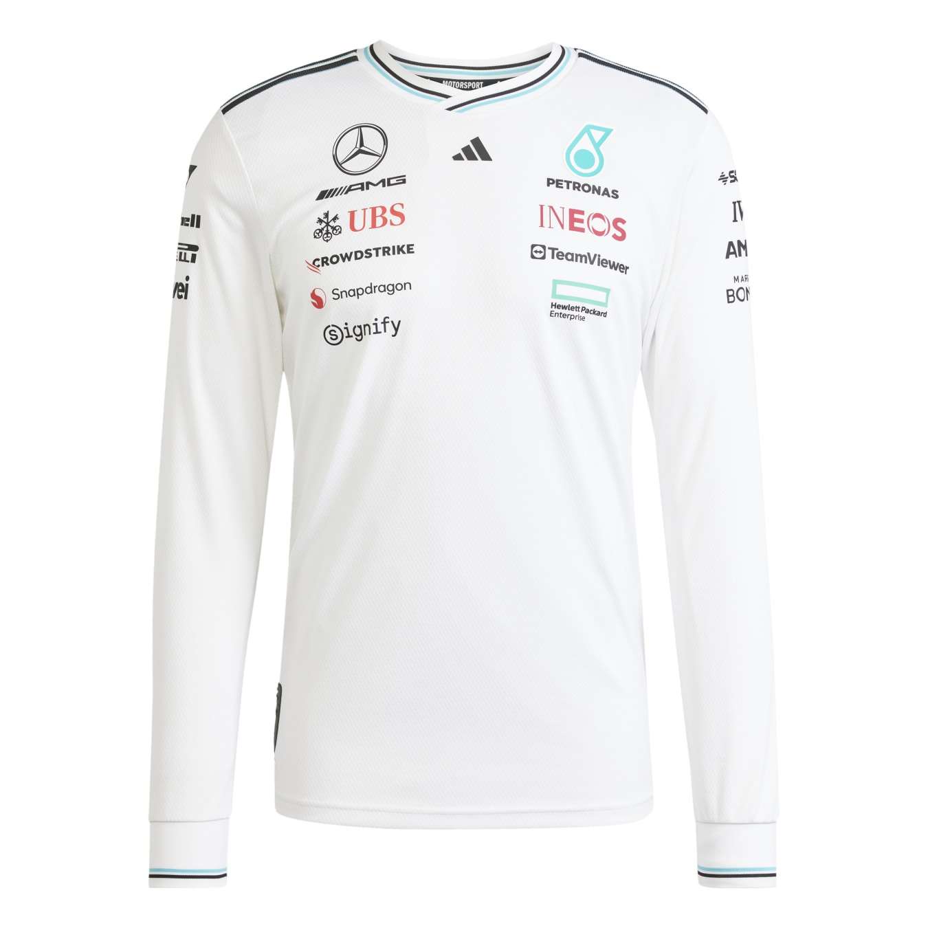 T-shirt manches longues Mercedes AMG Team blanc homme