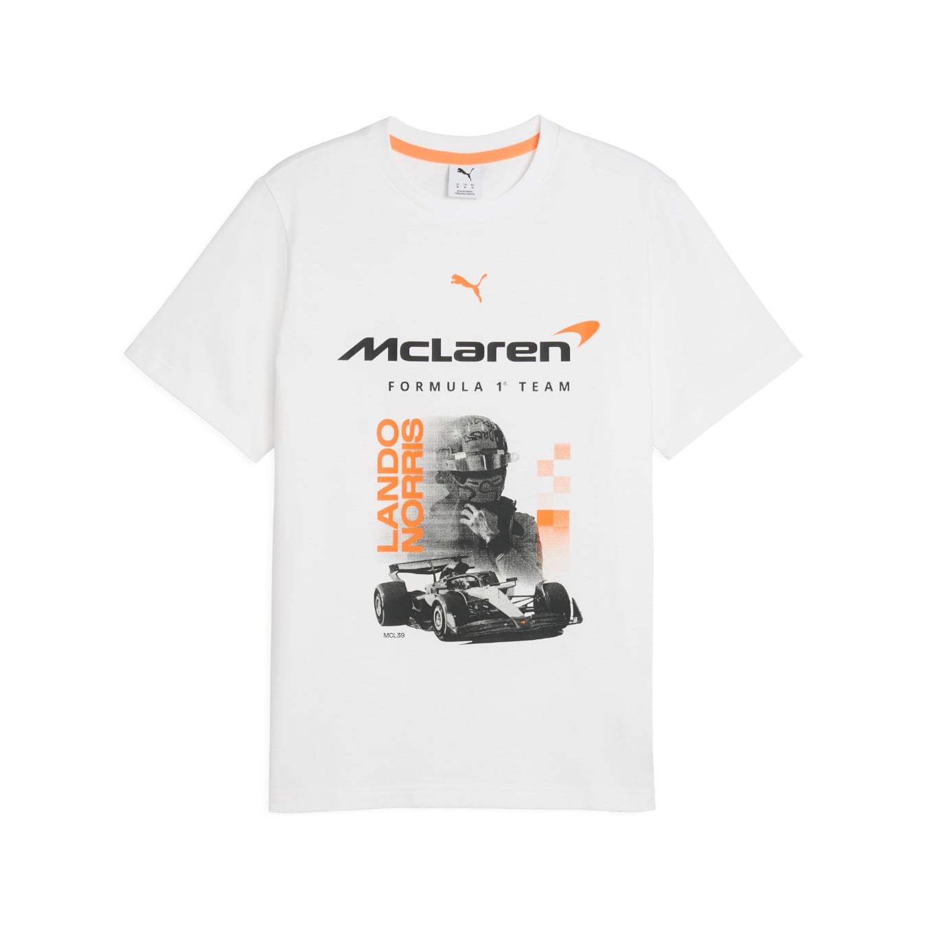 T-Shirt McLaren Essentials Lando Norris Blanc Homme