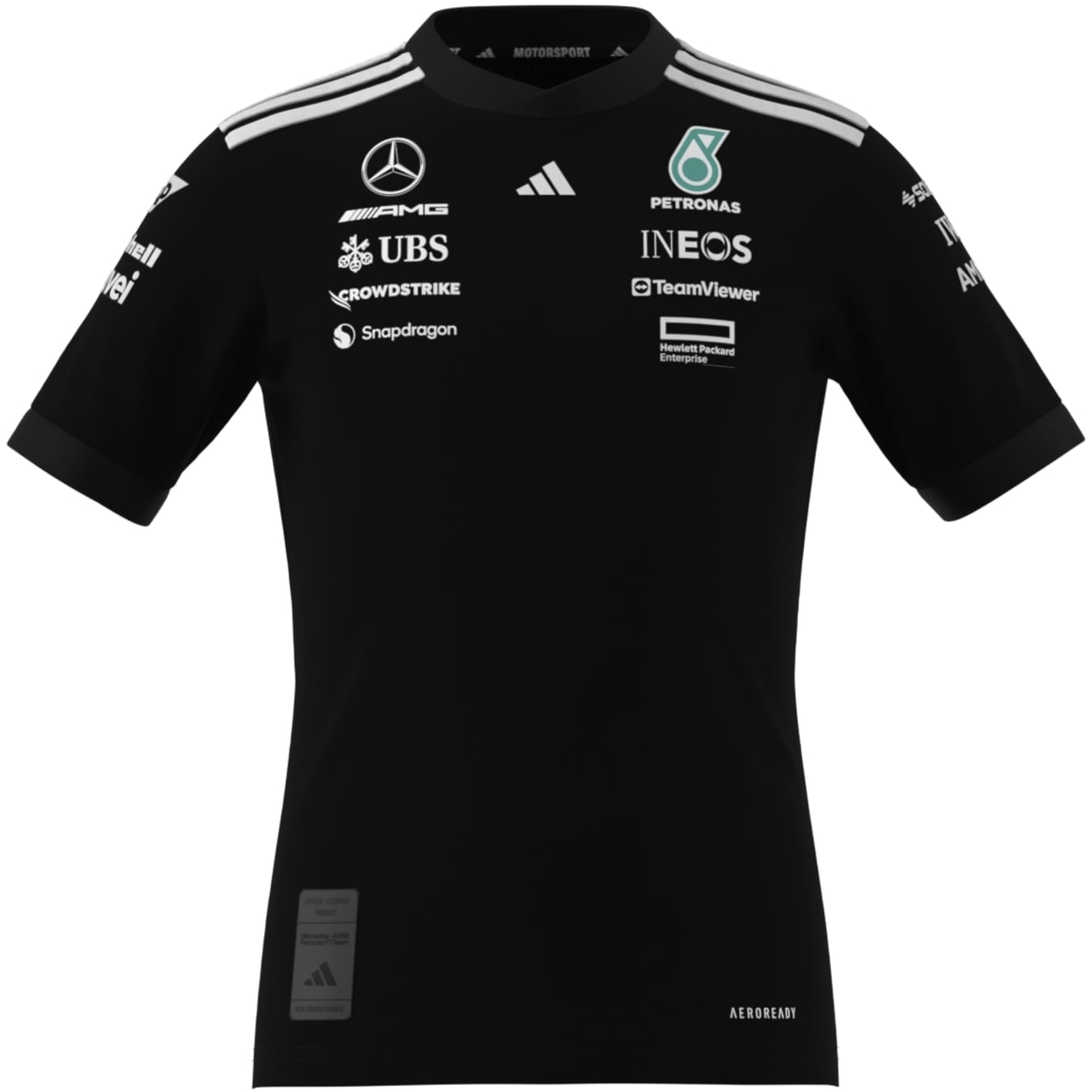 T-shirt Mercedes AMG manches courtes noir blc enfant