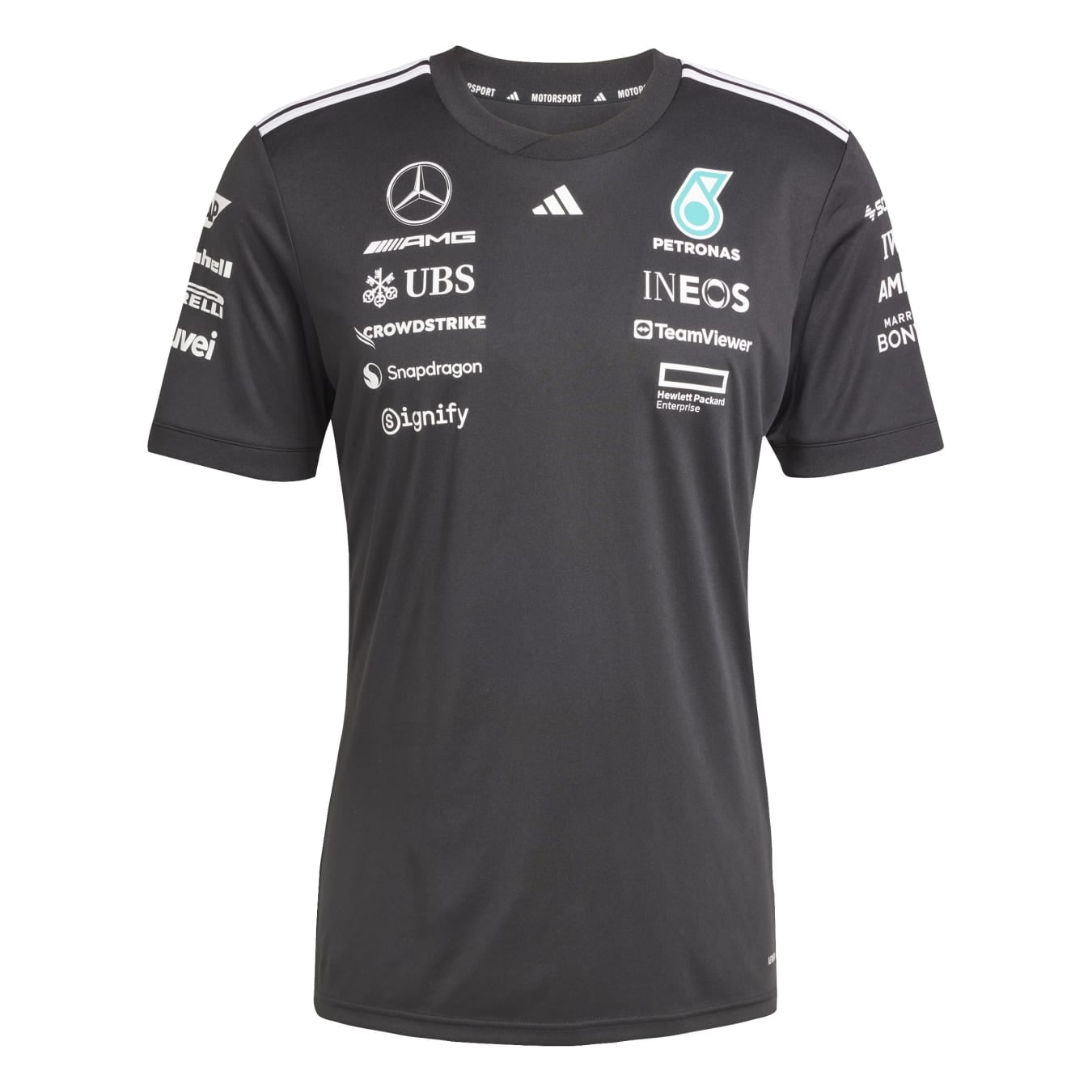 T-shirt Mercedes AMG Team dr noir blanc homme