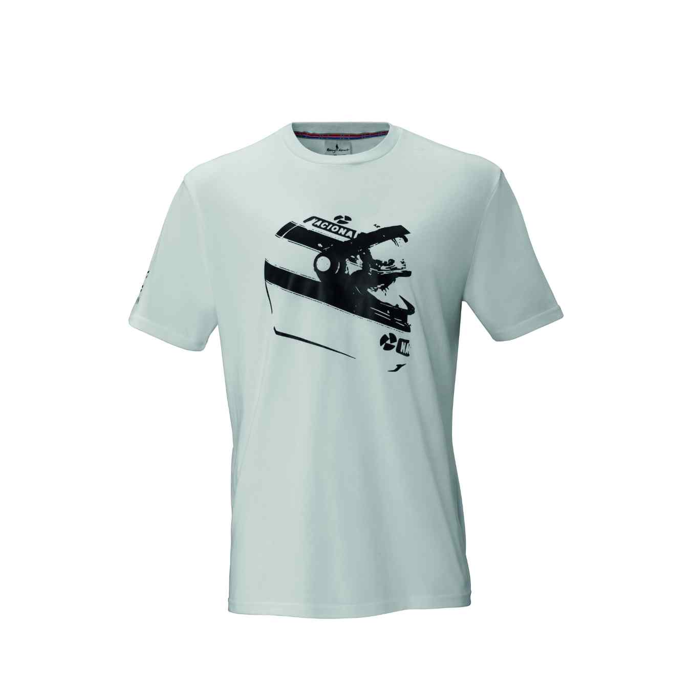 T-Shirt RACING SPIRIT Ayrton SENNA CASQUE en Coton Blanc