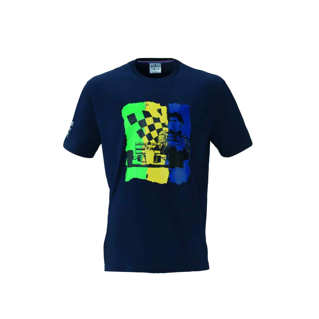 T-Shirt RACING SPIRIT Ayrton SENNA VICTORY en Coton Bleu Marine