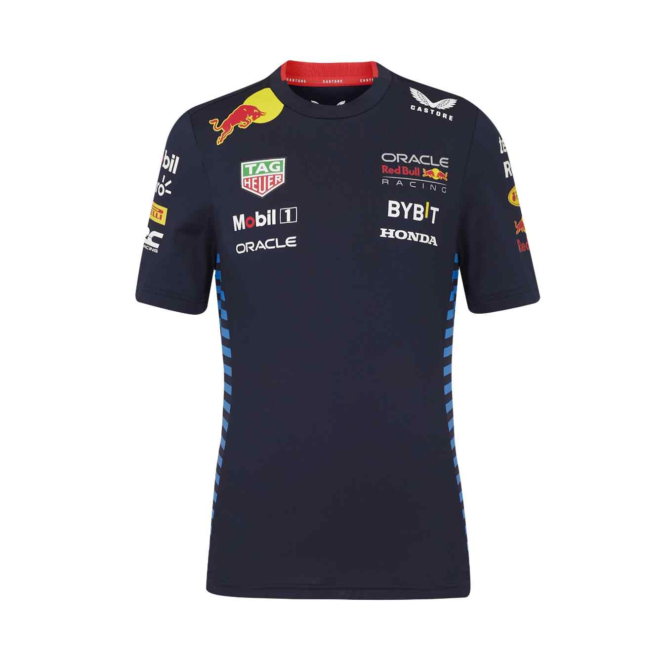 T-Shirt RED BULL Castore Team Replica Bleu pour Enfant RBR24_TSE_TEA