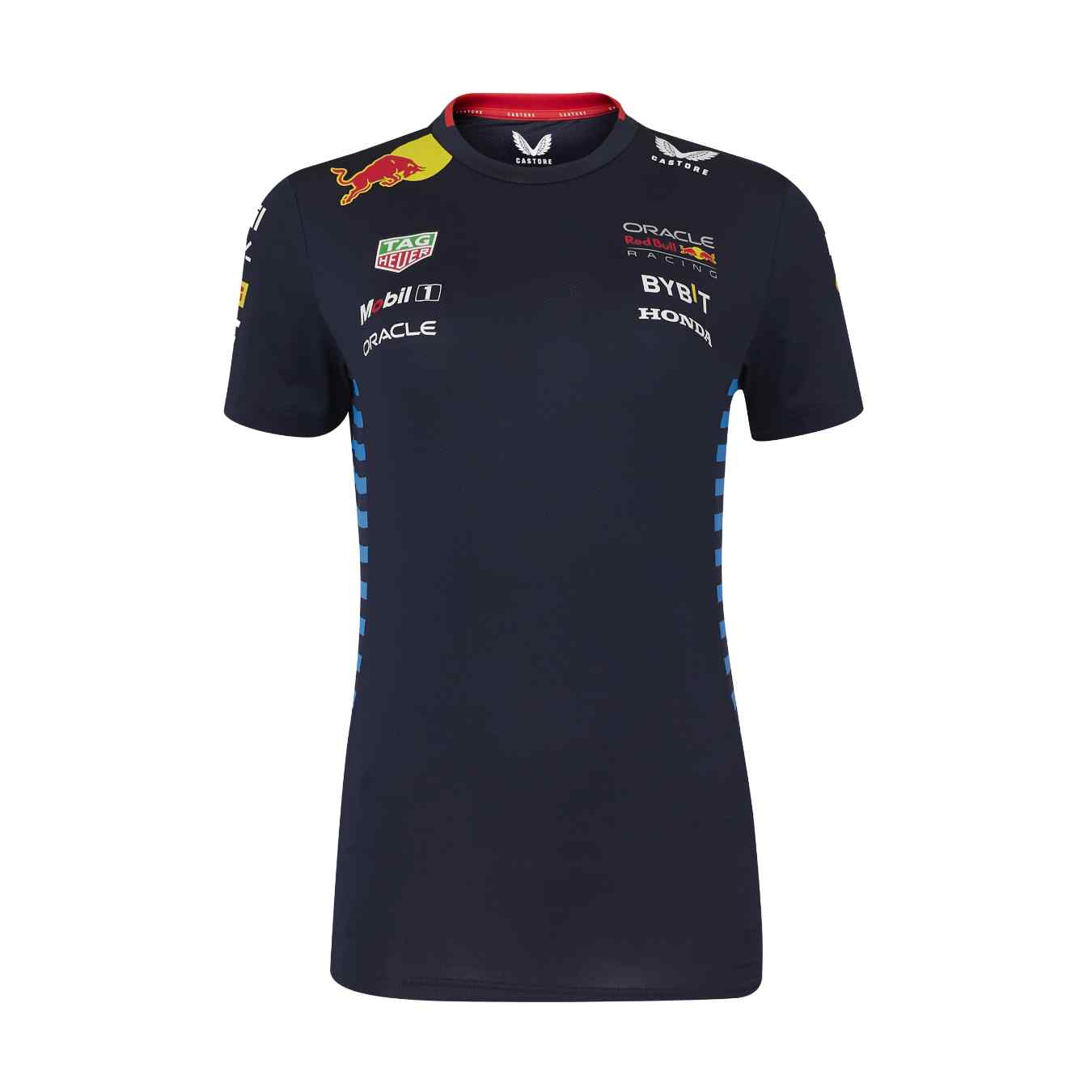 T-Shirt RED BULL Castore Team Replica Bleu pour Femme RBR24_TSF_TEA