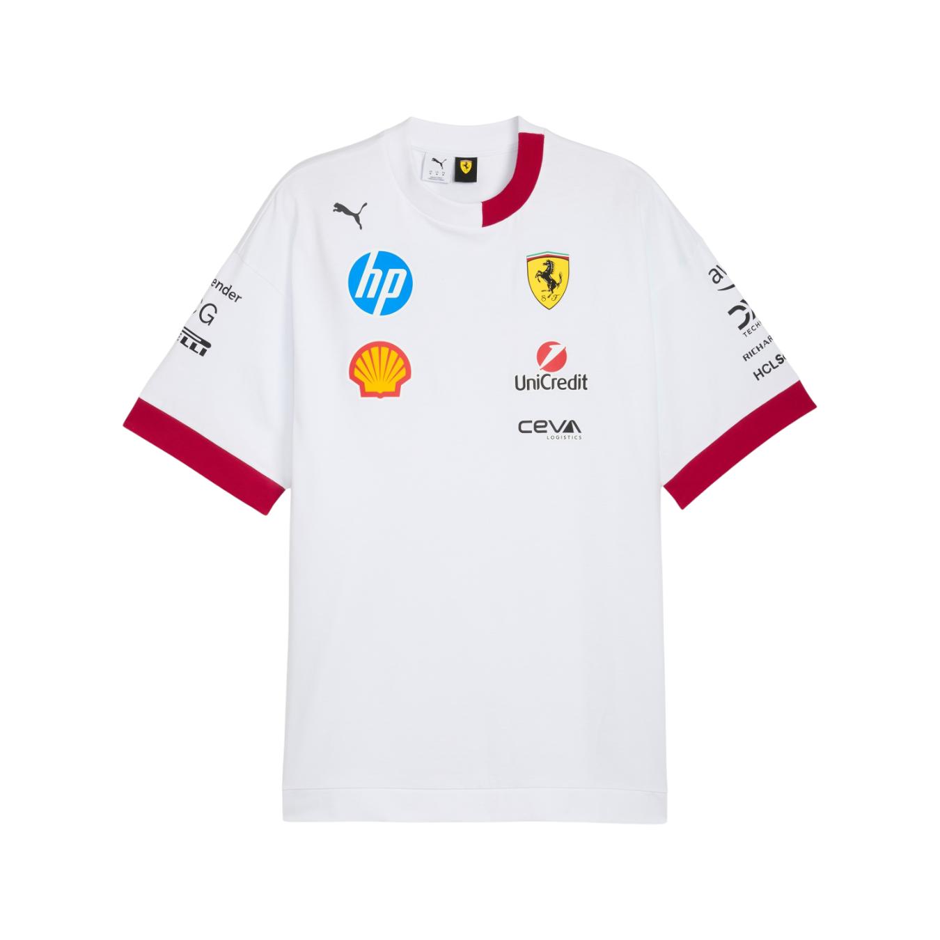 T-Shirt Scuderia Ferrari Drivers Ts Oversized Blanc Homme