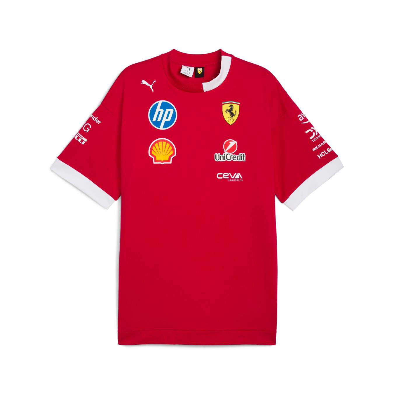 T-Shirt Scuderia Ferrari Drivers Ts Oversized Dark Cherry Homme